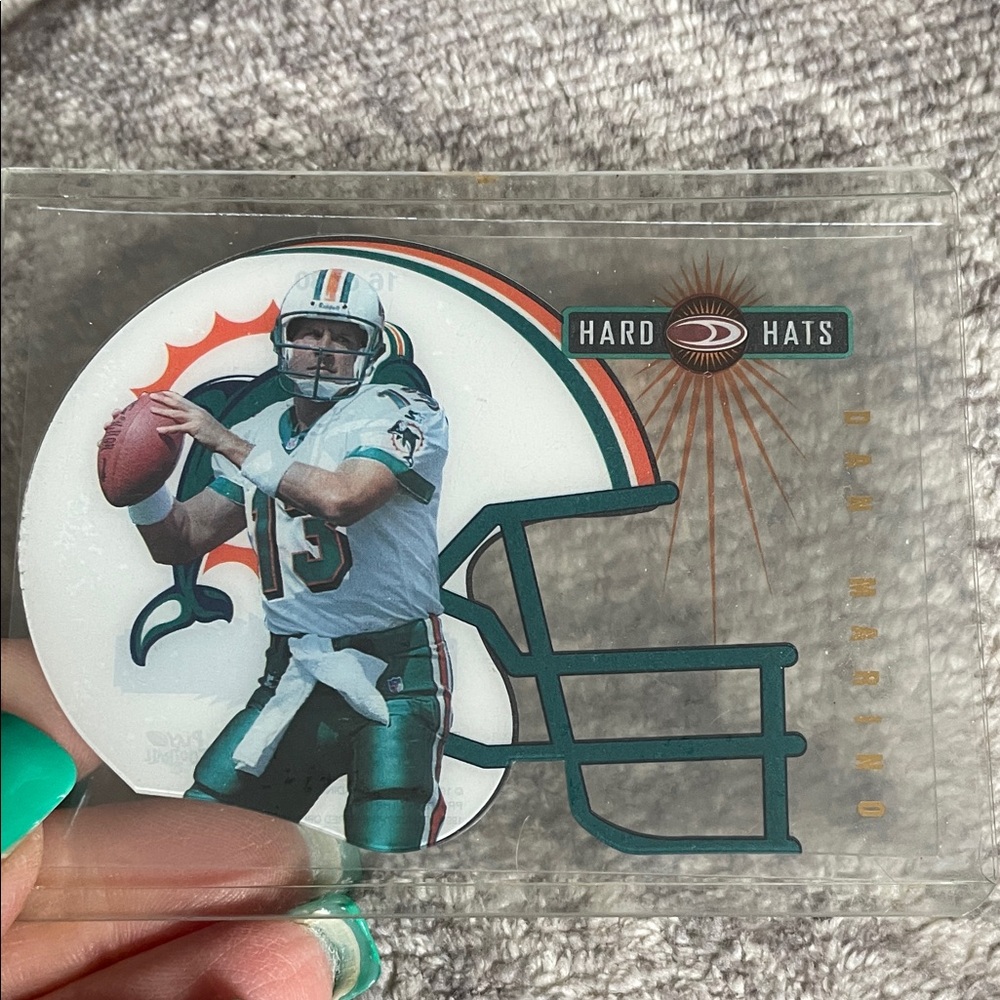 Hard Hats Die-Cut Football Card - Miami Dolphins Colors
